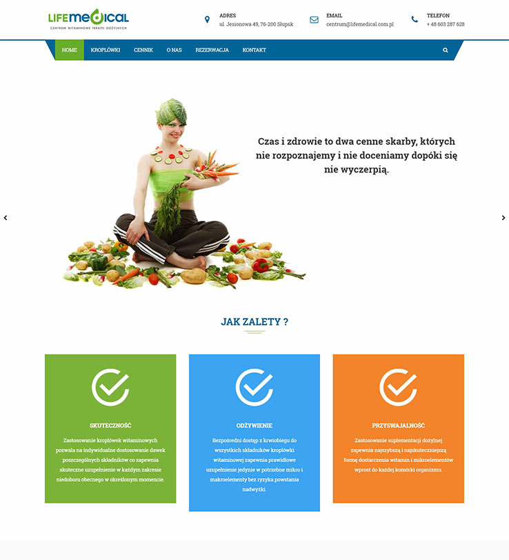 Medycyna, Przychodnia, lekarz, Responsywne strony internetowe, Tworzenie stron Poznań